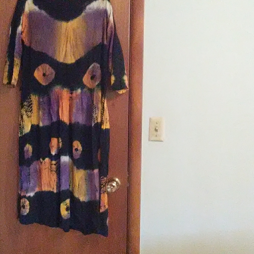 Boho style tye dye long dress